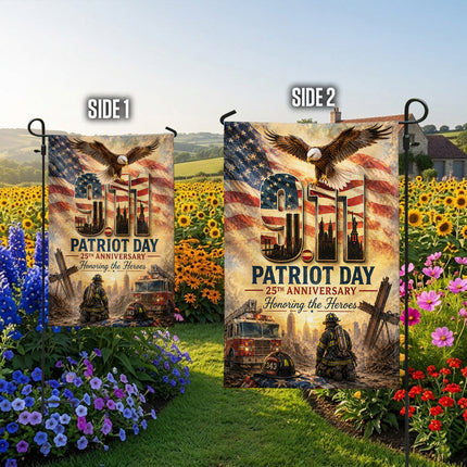 Patriot Day 25th Anniversary Thin Red Line Firefighter 343 Tribute Flag