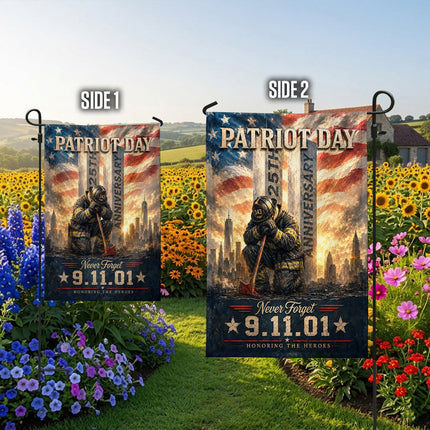Patriot Day 25th Anniversary Ground Zero Firefighter 9 11 Tribute Flag