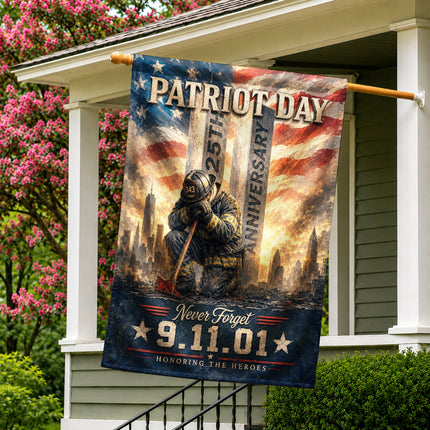 Patriot Day 25th Anniversary Ground Zero Firefighter 9 11 Tribute Flag