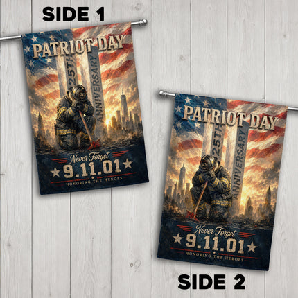Patriot Day 25th Anniversary Ground Zero Firefighter 9 11 Tribute Flag