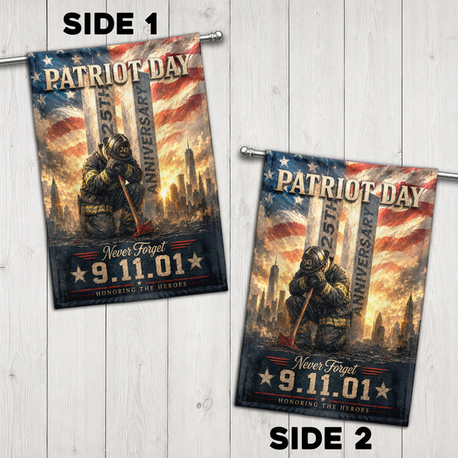Patriot Day 25th Anniversary Ground Zero Firefighter 9 11 Tribute Flag