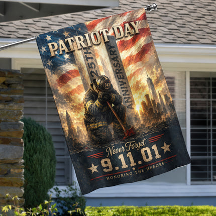 Patriot Day 25th Anniversary Ground Zero Firefighter 9 11 Tribute Flag