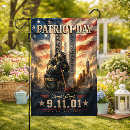 Patriot Day 25th Anniversary Ground Zero Firefighter 9 11 Tribute Flag