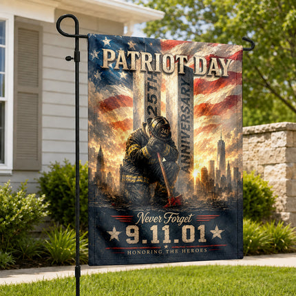 Patriot Day 25th Anniversary Ground Zero Firefighter 9 11 Tribute Flag