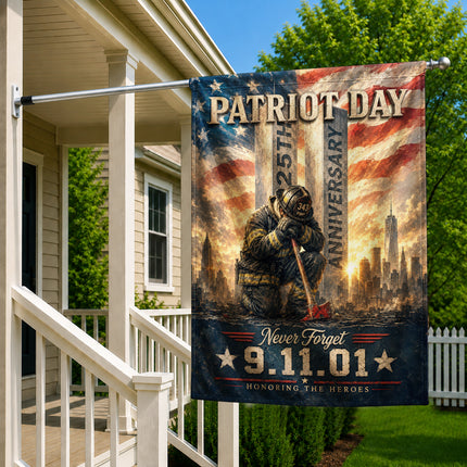 Patriot Day 25th Anniversary Ground Zero Firefighter 9 11 Tribute Flag