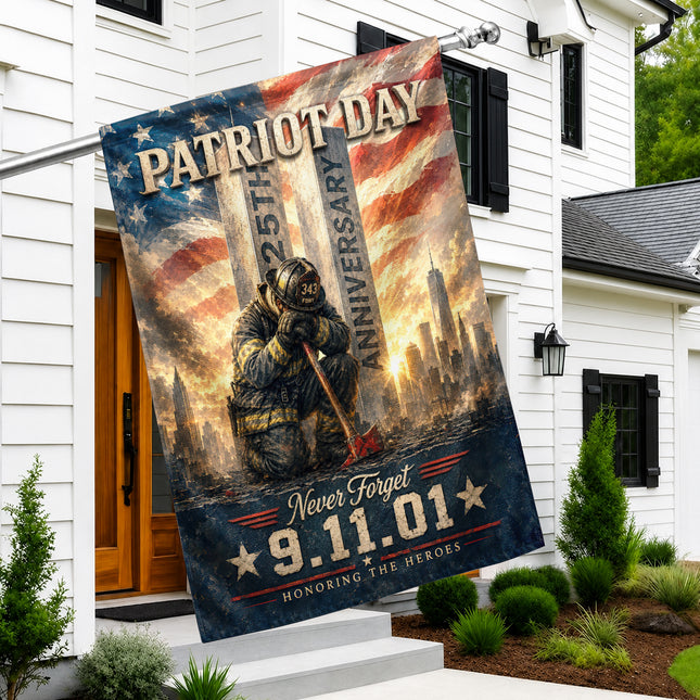 Patriot Day 25th Anniversary Ground Zero Firefighter 9 11 Tribute Flag
