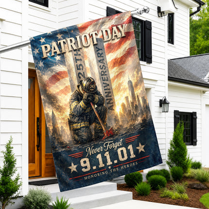 Patriot Day 25th Anniversary Ground Zero Firefighter 9 11 Tribute Flag