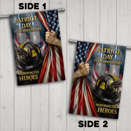Patriot Day 25th Anniversary Firefighter Helmet 343 Twin Towers Memorial Flag