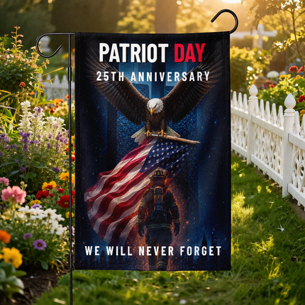 Patriot Day 25th Anniversary Eagle Firefighter Memorial Flag
