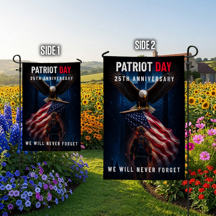 Patriot Day 25th Anniversary Eagle Firefighter Memorial Flag