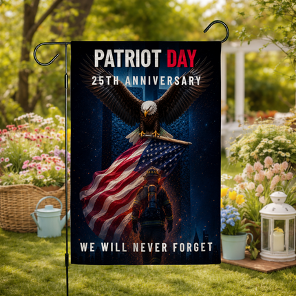 Patriot Day 25th Anniversary Eagle Firefighter Memorial Flag
