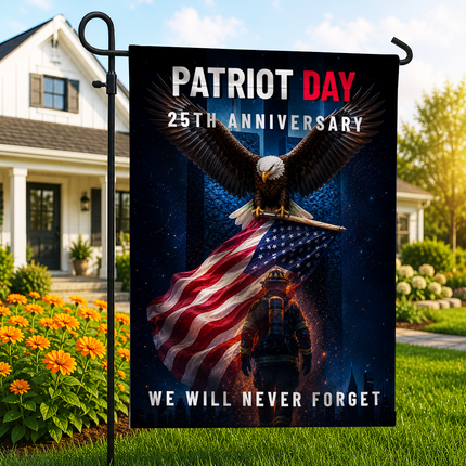 Patriot Day 25th Anniversary Eagle Firefighter Memorial Flag