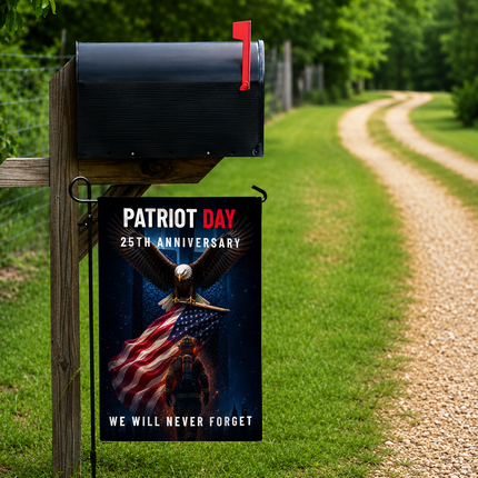 Patriot Day 25th Anniversary Eagle Firefighter Memorial Flag