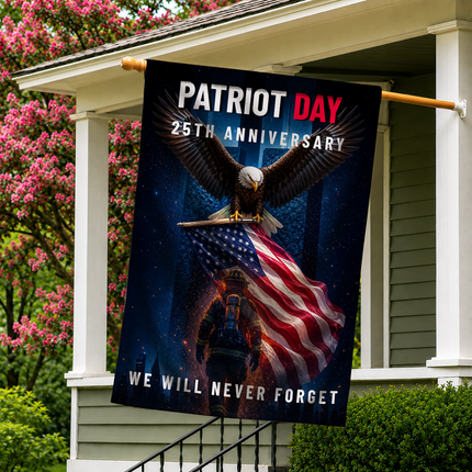 Patriot Day 25th Anniversary Eagle Firefighter Memorial Flag