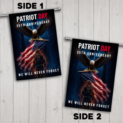 Patriot Day 25th Anniversary Eagle Firefighter Memorial Flag