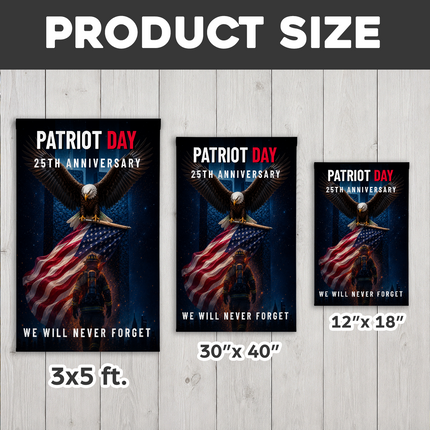 Patriot Day 25th Anniversary Eagle Firefighter Memorial Flag