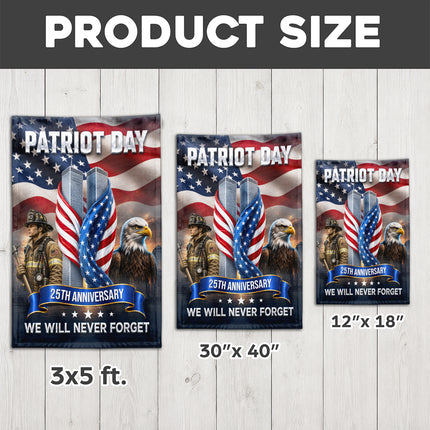 SP-01 25th Anniversary Patriot Day Firefighter Eagle Flag