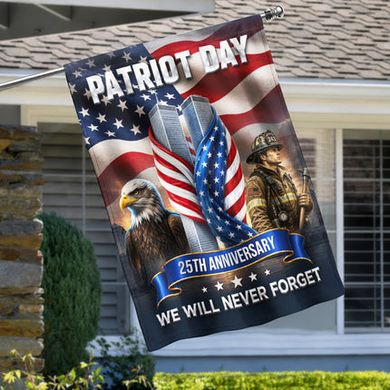 SP-01 25th Anniversary Patriot Day Firefighter Eagle Flag