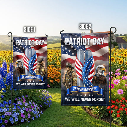 SP-01 25th Anniversary Patriot Day Firefighter Eagle Flag
