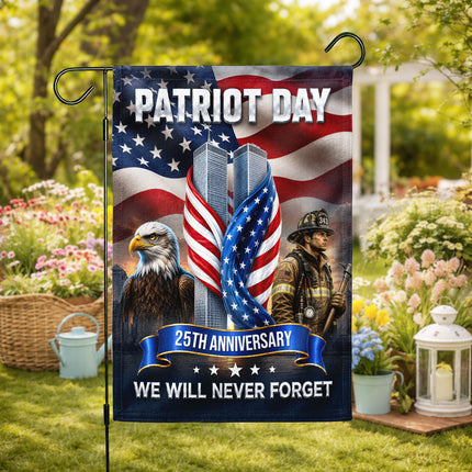 SP-01 25th Anniversary Patriot Day Firefighter Eagle Flag