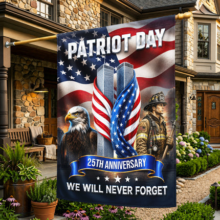 SP-01 25th Anniversary Patriot Day Firefighter Eagle Flag