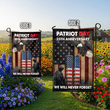 SP-01 We Will Never Forget Patriot Day 25th Anniversary Eagle Memorial Flag