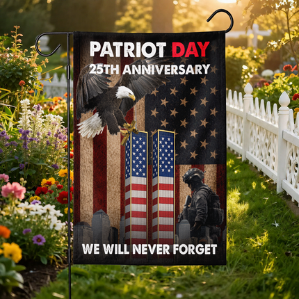 SP-01 We Will Never Forget Patriot Day 25th Anniversary Eagle Memorial Flag