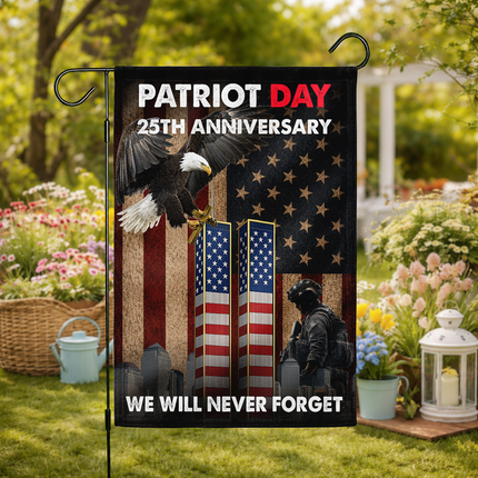 SP-01 We Will Never Forget Patriot Day 25th Anniversary Eagle Memorial Flag