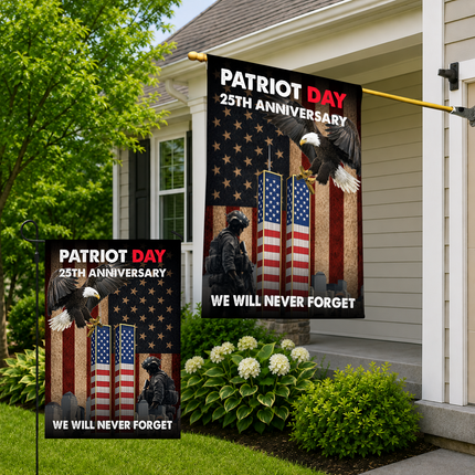SP-01 We Will Never Forget Patriot Day 25th Anniversary Eagle Memorial Flag