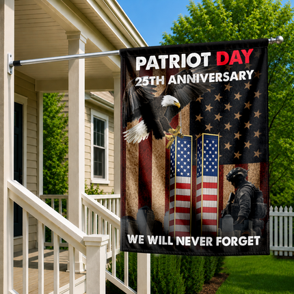 SP-01 We Will Never Forget Patriot Day 25th Anniversary Eagle Memorial Flag