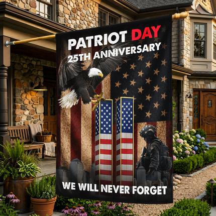 SP-01 We Will Never Forget Patriot Day 25th Anniversary Eagle Memorial Flag