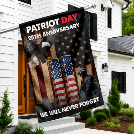 SP-01 We Will Never Forget Patriot Day 25th Anniversary Eagle Memorial Flag
