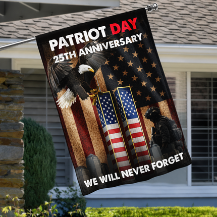SP-01 We Will Never Forget Patriot Day 25th Anniversary Eagle Memorial Flag