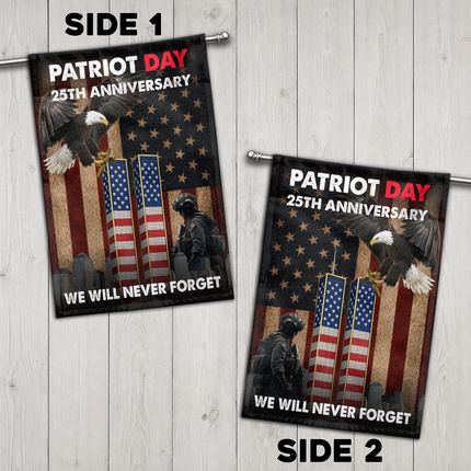 SP-01 We Will Never Forget Patriot Day 25th Anniversary Eagle Memorial Flag