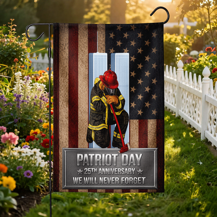 SP-01 We Will Never Forget Firefighter Patriot Day Flag
