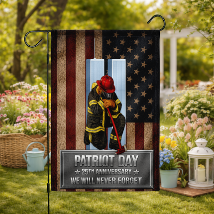 SP-01 We Will Never Forget Firefighter Patriot Day Flag
