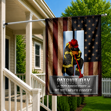 SP-01 We Will Never Forget Firefighter Patriot Day Flag