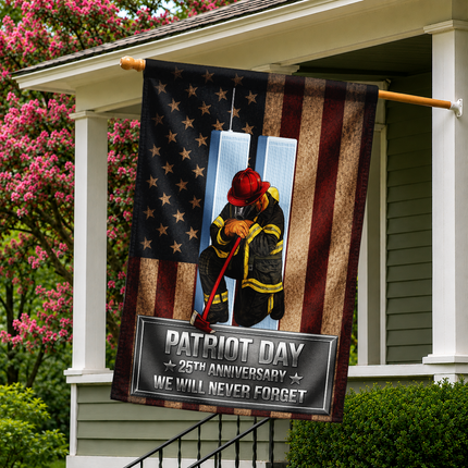SP-01 We Will Never Forget Firefighter Patriot Day Flag