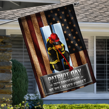 SP-01 We Will Never Forget Firefighter Patriot Day Flag