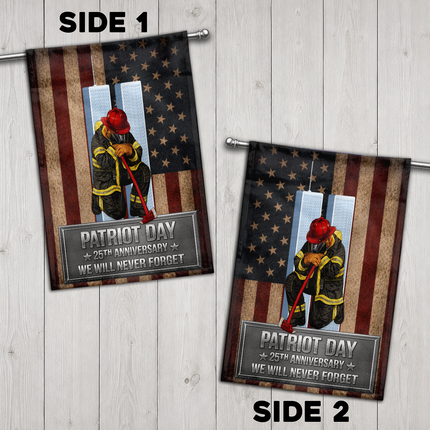 SP-01 We Will Never Forget Firefighter Patriot Day Flag