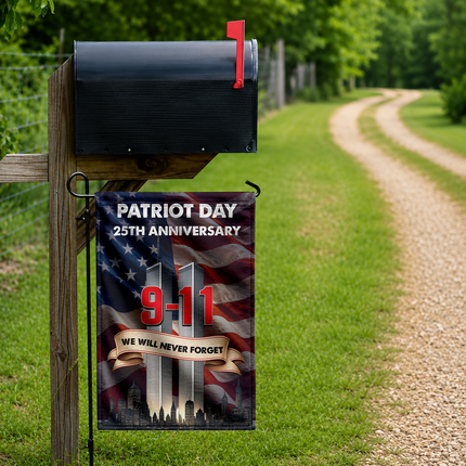 Patriot Day 25th Anniversary We Will Never Forget Flag