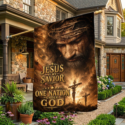 Jesus Is My Savior One Nation Under God Christian Flag