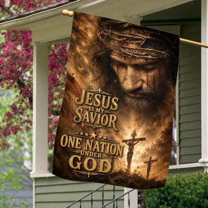 Jesus Is My Savior One Nation Under God Christian Flag