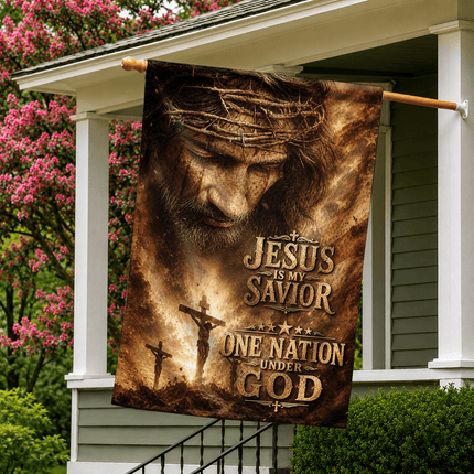 Jesus Is My Savior One Nation Under God Christian Flag