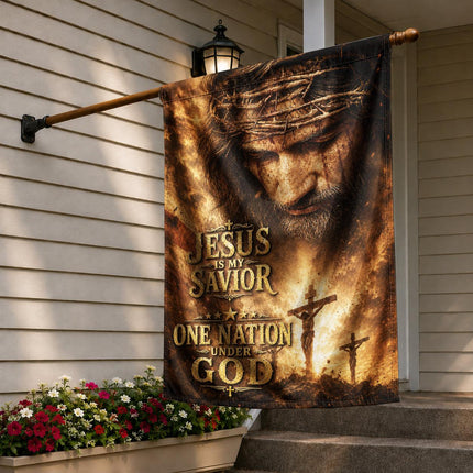 Jesus Is My Savior One Nation Under God Christian Flag