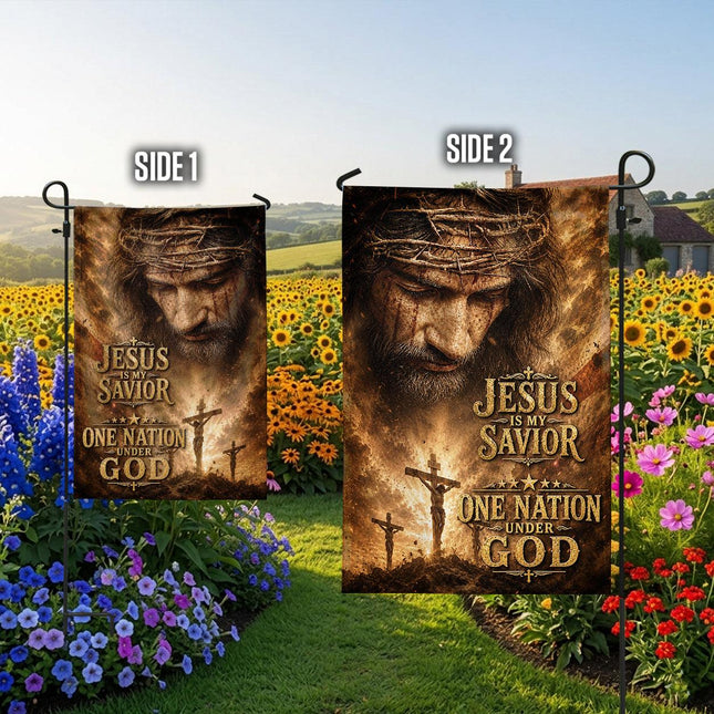 Jesus Is My Savior One Nation Under God Christian Flag