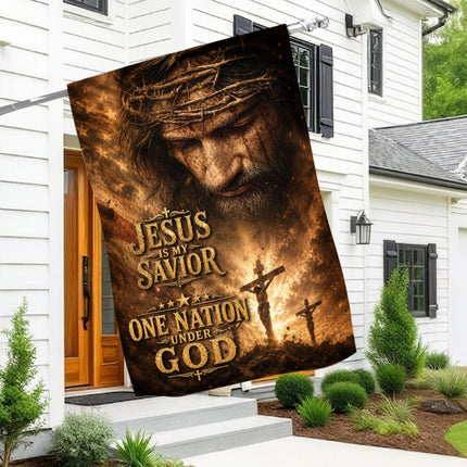 Jesus Is My Savior One Nation Under God Christian Flag