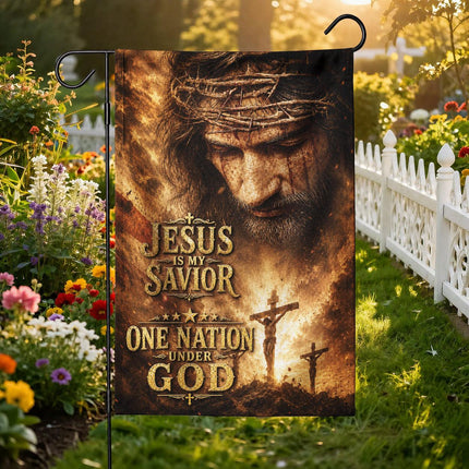 Jesus Is My Savior One Nation Under God Christian Flag