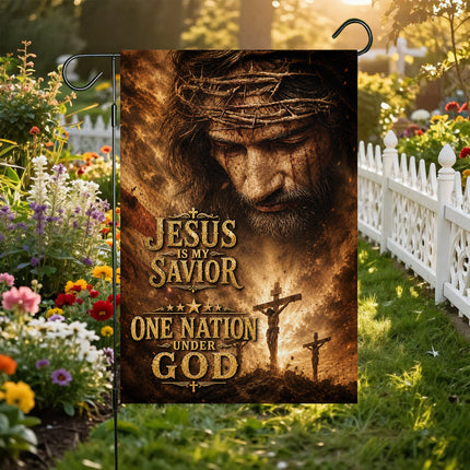 Jesus Is My Savior One Nation Under God Christian Flag