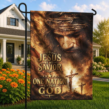 Jesus Is My Savior One Nation Under God Christian Flag
